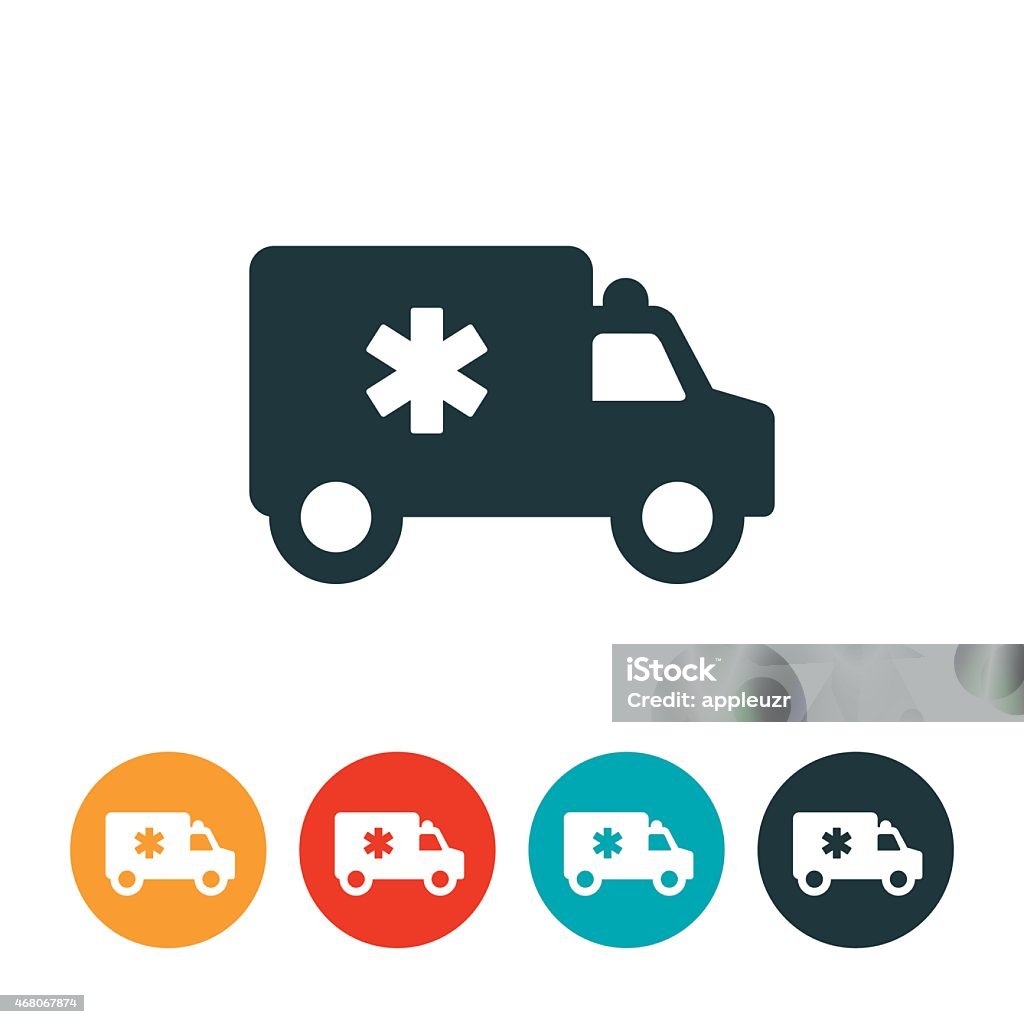Ambulancia médica icono - arte vectorial de Ambulancia libre de derechos