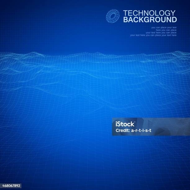 Technology Background Stock Illustration - Download Image Now - Sea, Technology, Horizon