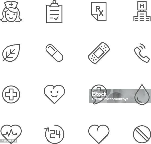 Black And White Images Of Medicine Logos Stock Illustration - Download Image Now - Icon Symbol, Stroke - Illness, Pill
