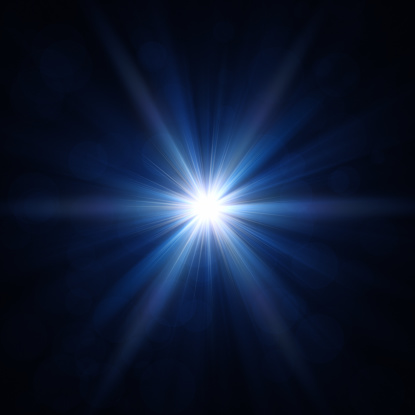 Estrella azul luz photo