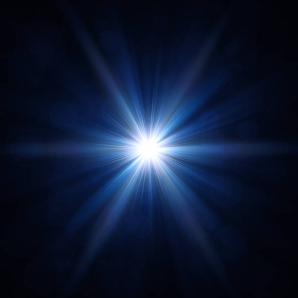 estrela azul luz - light beam light effect lighting equipment light imagens e fotografias de stock