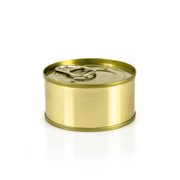 istock Closed can of tuna isolated over white background 468076377