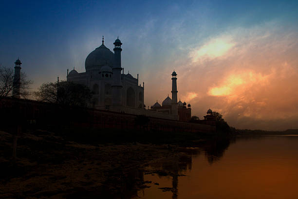 istock Taj Mahal during sunset, India. 468078018