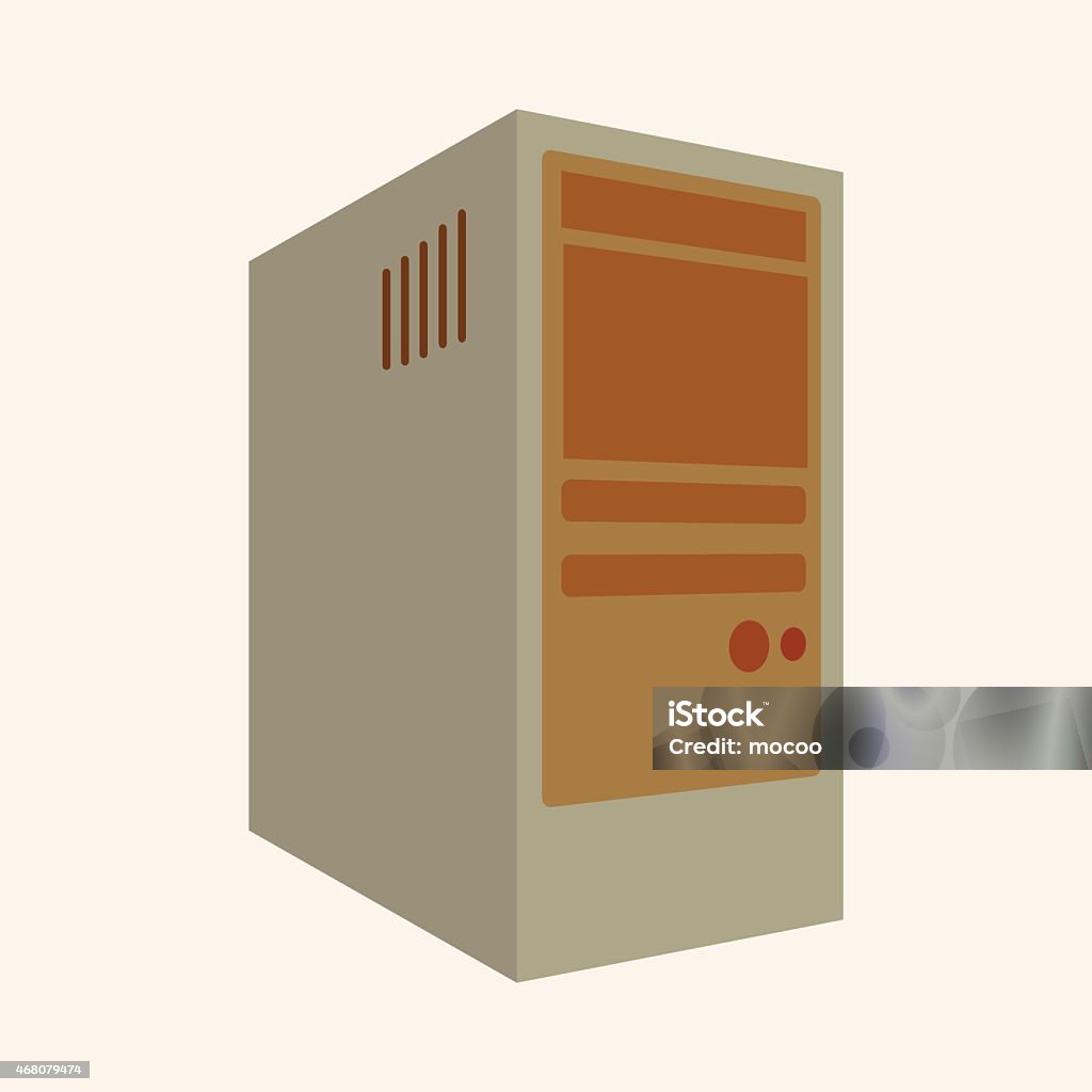 Computer Theme Host Computer Elements Vector Stock Illustration ...
