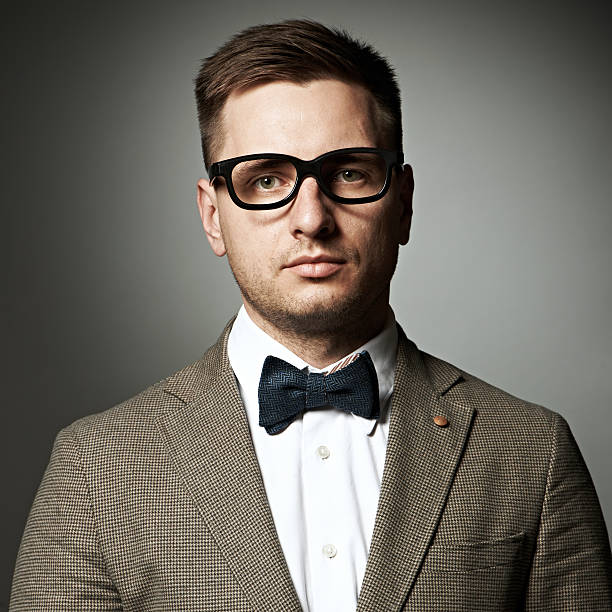 istock Confident nerd in eyeglasses and bow tie 468081422