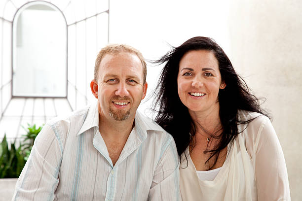 istock Mature Caucasian Heterosexual Couple on white background 468082485