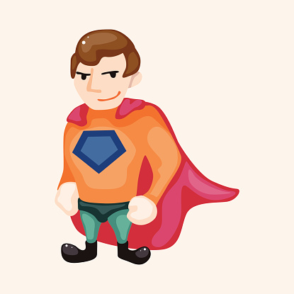 Superman Theme Elements Stock Illustration - Download Image Now - 2015,  Adult, Book - iStock