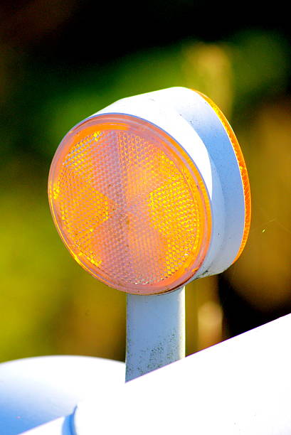 istock Reflector of the guardrail 468089750
