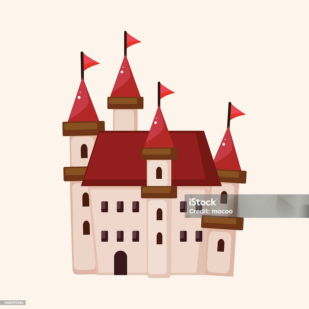 castle theme elements 2015 stock vector