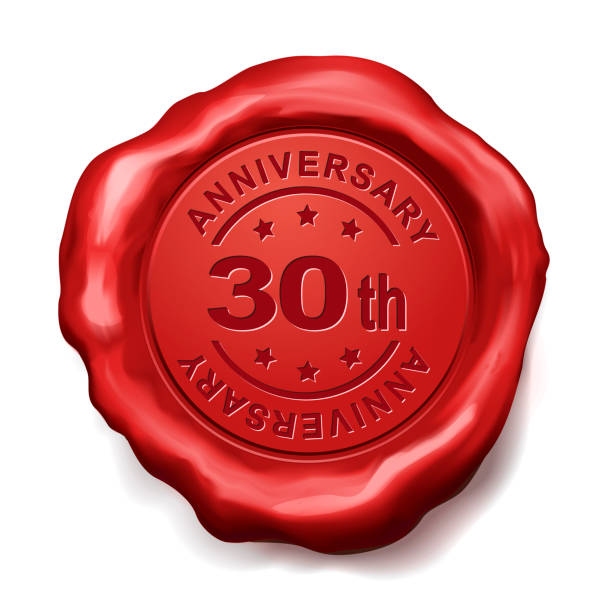 istock 30th anniversary red wax seal 468092412