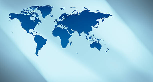 Blue title world map background World map background concept world title stock pictures, royalty-free photos & images