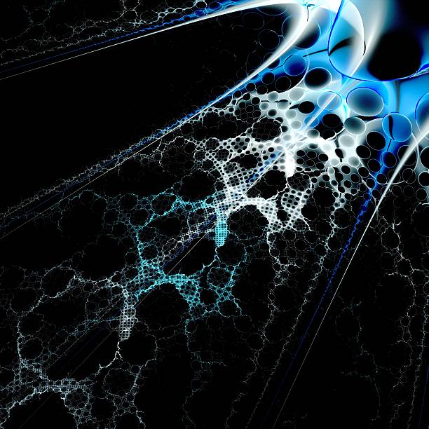 istock Abstract fractal red on the black background 468097167