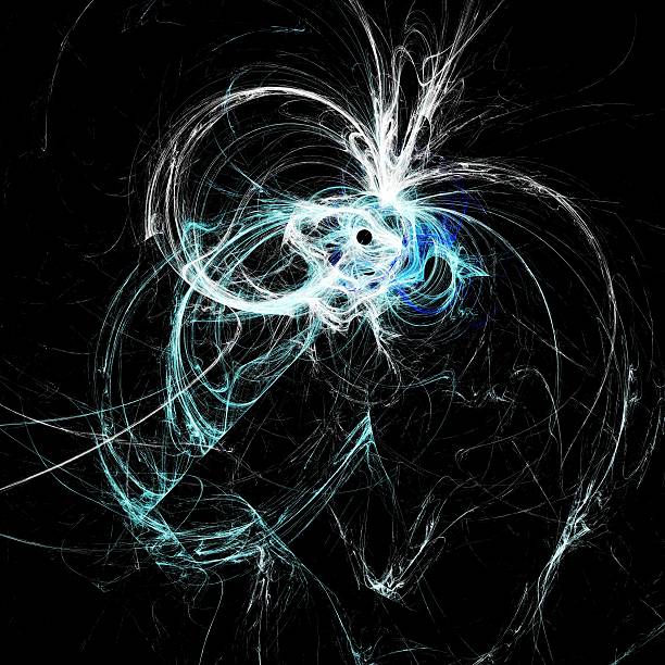 istock Abstract fractal red on the black background 468097357