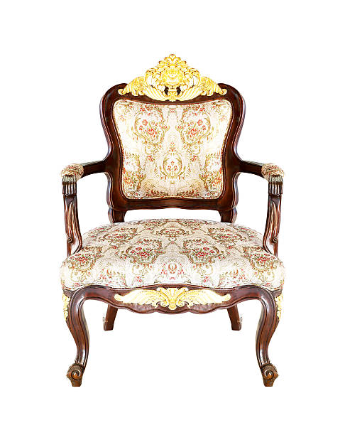 istock classical carved wooden chair isolated on white background 468098682