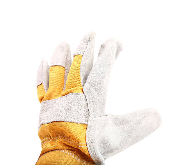 istock Hand in leather gloves. 468098711
