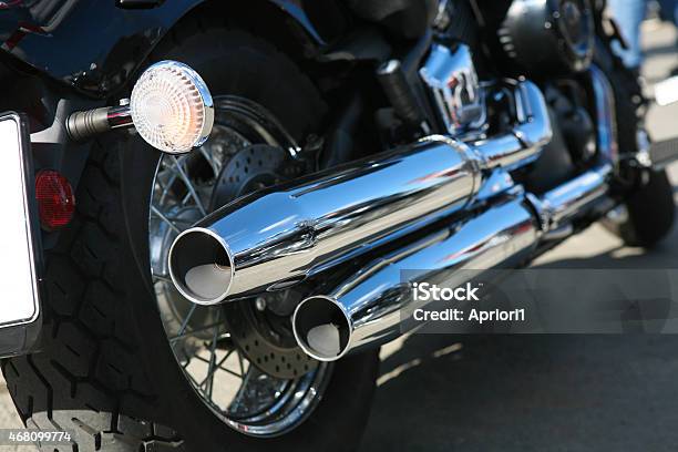Motorcycle Exhaust Pipes Stock Photo - Download Image Now - Exhaust Pipe, Motorcycle, Engine