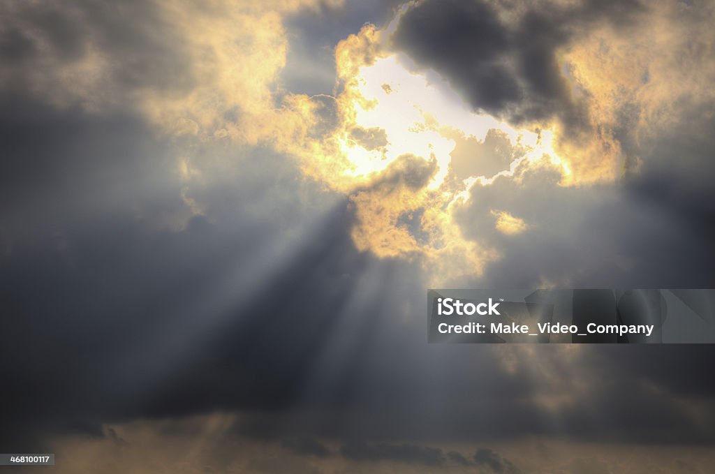 Clouds and Sun Storm Cloud Stock Photo