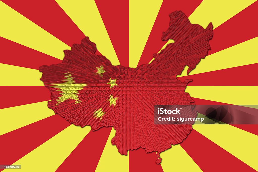Flaga Chin w Chinach mapy. - Zbiór ilustracji royalty-free (Autorytet)