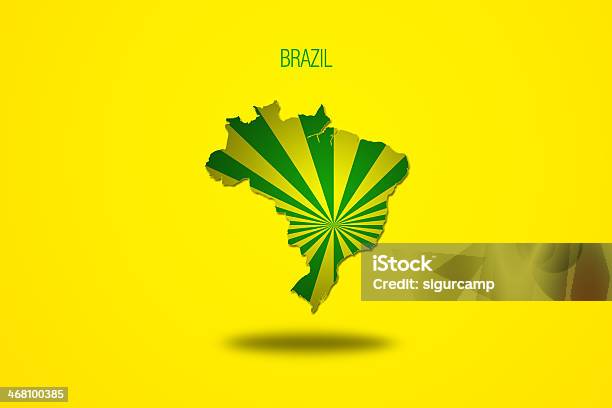 Drapeau Brésilien Dans La Carte Du Brésil Vecteurs libres de droits et plus d'images vectorielles de Bleu - Bleu, Brasilia, Brésil