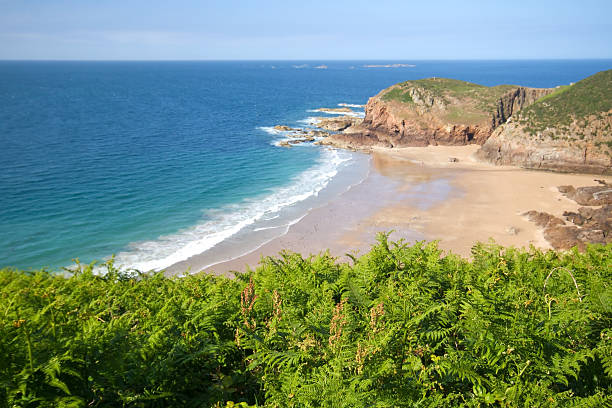 istock Picturesque Greve de Lecq Beach, Jersey, UK 468101753