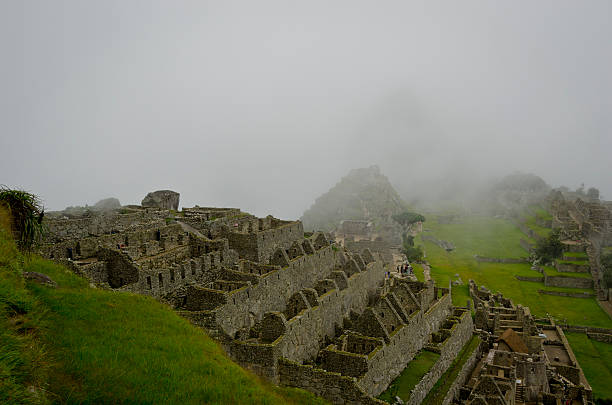 Free Stock Photo of Machu Picchu ancient ruins shrouded in misty clouds ...