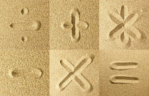 подпись от руки в песок - sandy brown стоковые фото и изображения