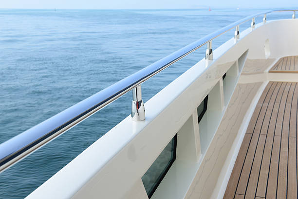 Luxury motor yacht at sea