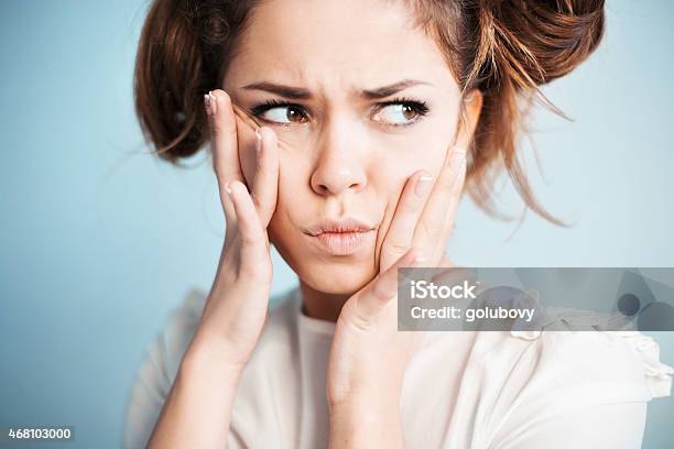 The Housewife Listens To Gossips Stock Photo - Download Image Now - Women, Wrinkled, Humor