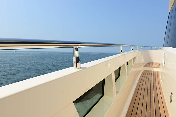 istock Luxury motor yacht at sea 468103640