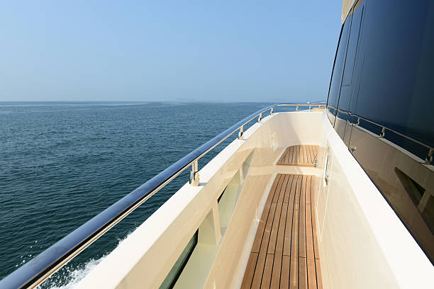 istock Luxury motor yacht at sea 468103658