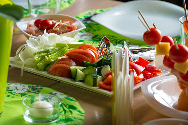istock Vegetables on table at cafe. Salad ingredient 468106852