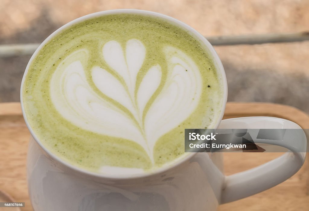 Green Tea Latte 2015 Stock Photo