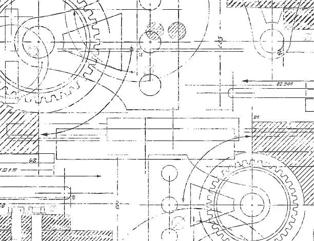 Vector illustration of Technical Drawing