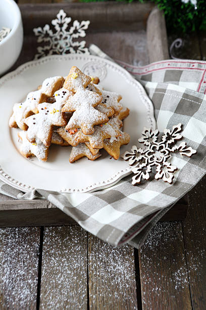 istock Christmas gingerbread cookies and snowflake 468109677