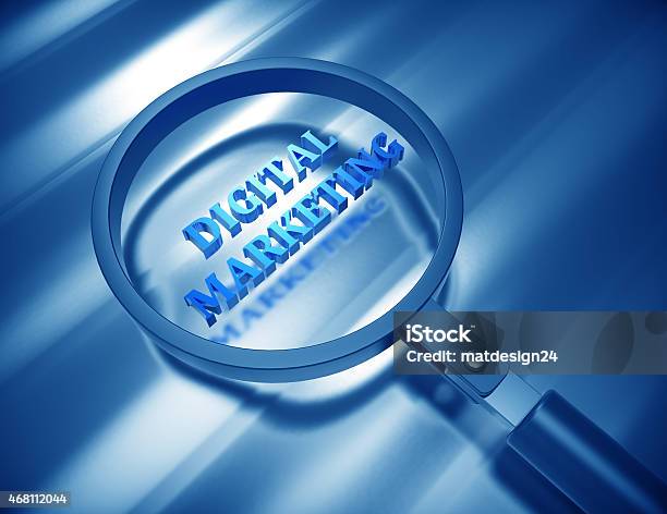 Digital Marketing Stock Photo - Download Image Now - 2015, Blue, Business