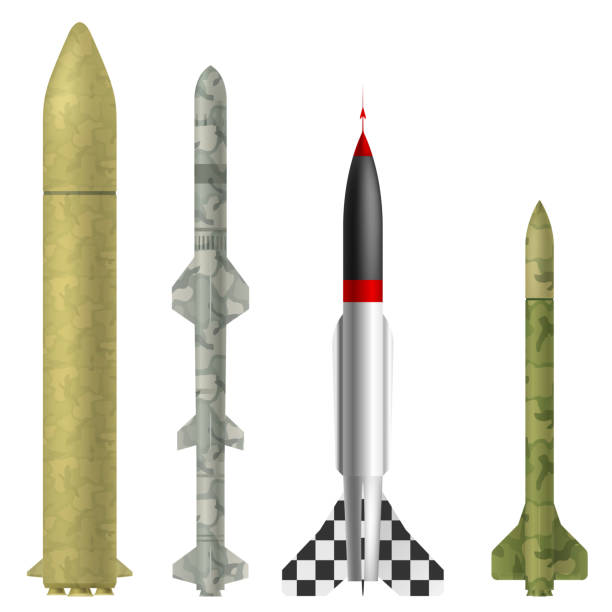 набор rockets на белом фоне. векторная иллюстрация. - white background stock illustrations