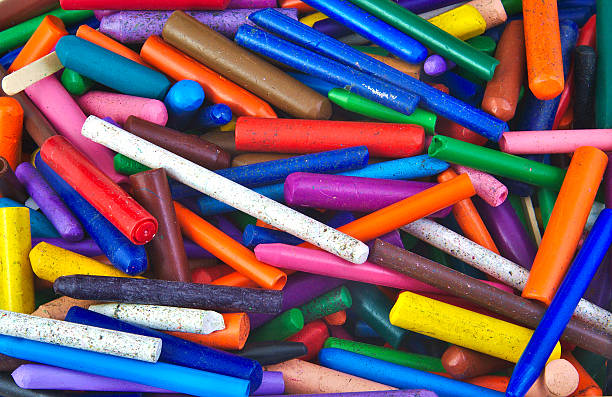 istock Bunch of very used wax crayons 468116874