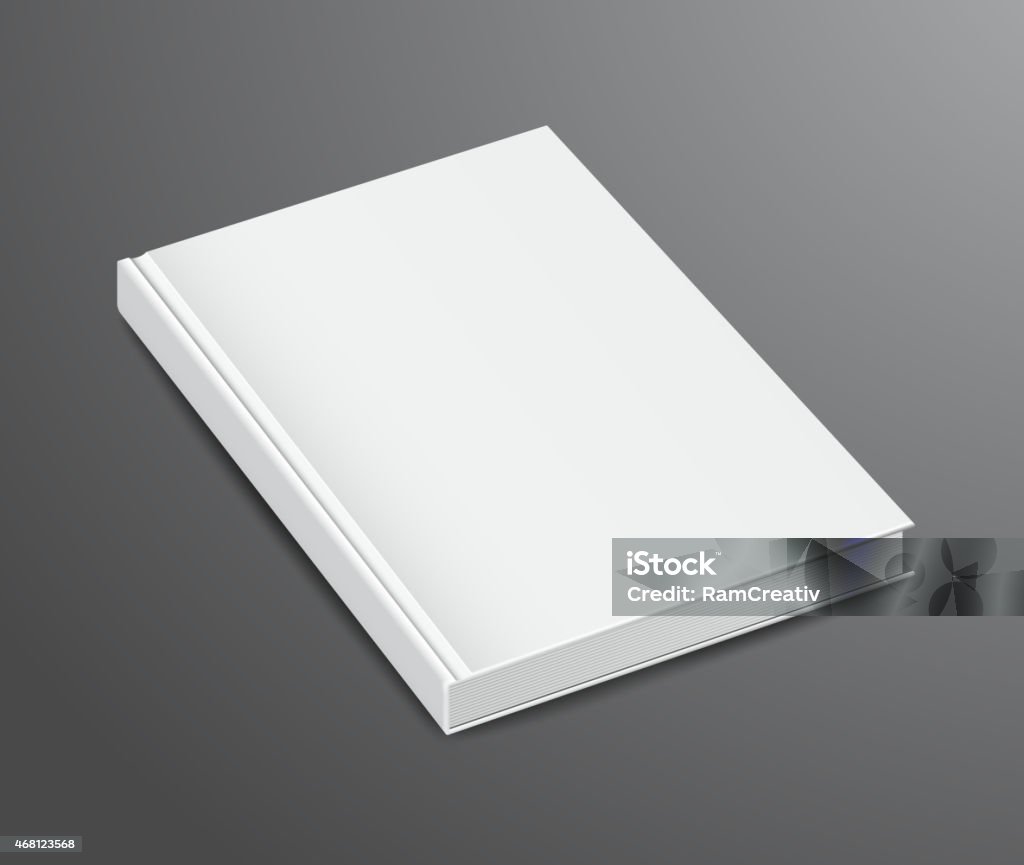 Blank Book Design Isolated On Dark Background Hardcover Stock Illustration  - Download Image Now - iStock