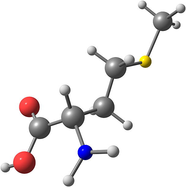 istock Methionine acid molecule isolated on white 468124454