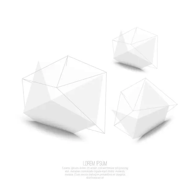 Vector illustration of Abstract polygonal geometric shape