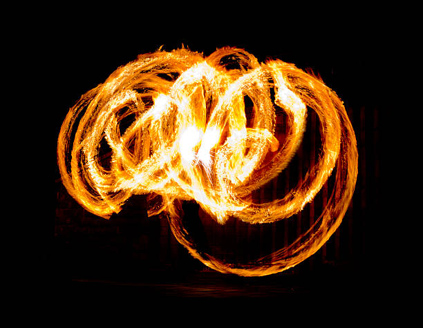 istock Fire Show Flaming Trails 468124988