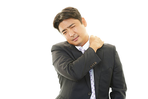 istock Businessman with shoulder pain. 468125079