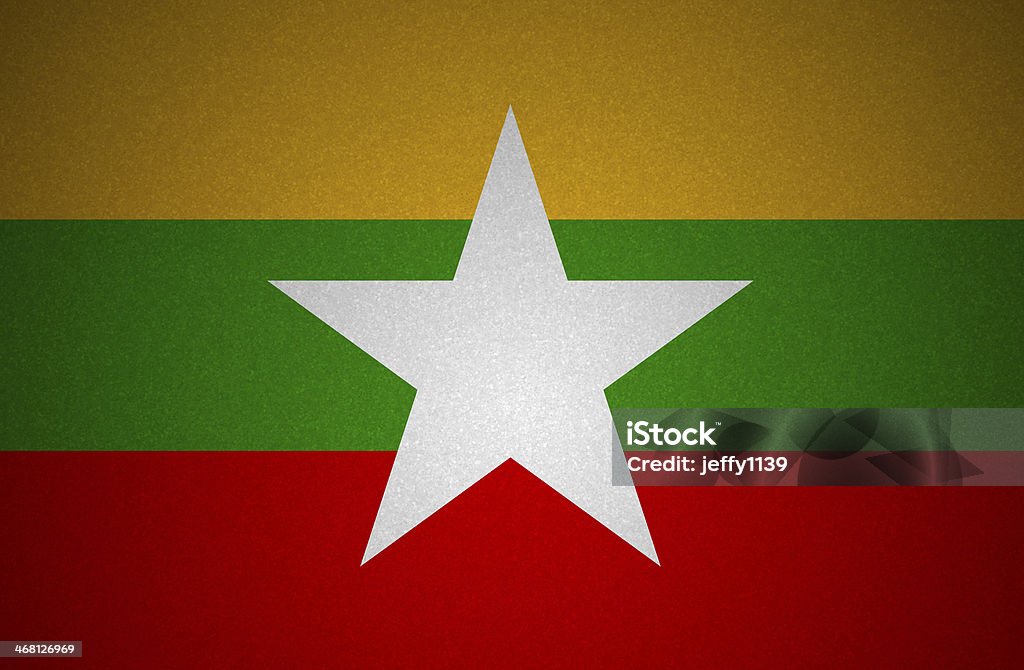Grunge flag series - Myanmar Military Stock Photo