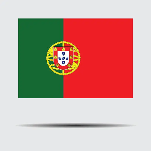 Vector illustration of National flag of Portugal