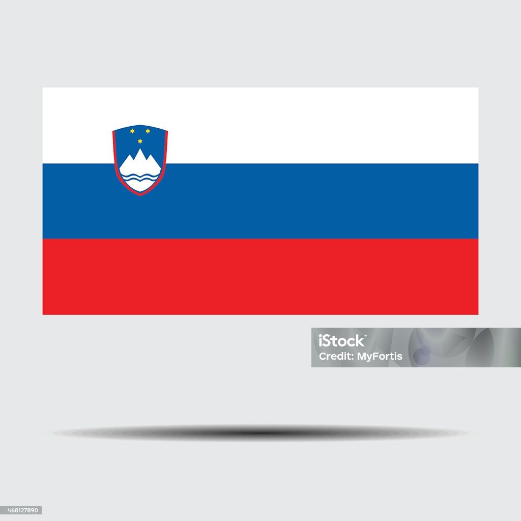 National flag of Slovenia Vector Illustration : National flag of Slovenia 2015 stock vector