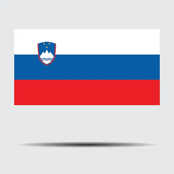 Vector illustration of National flag of Slovenia