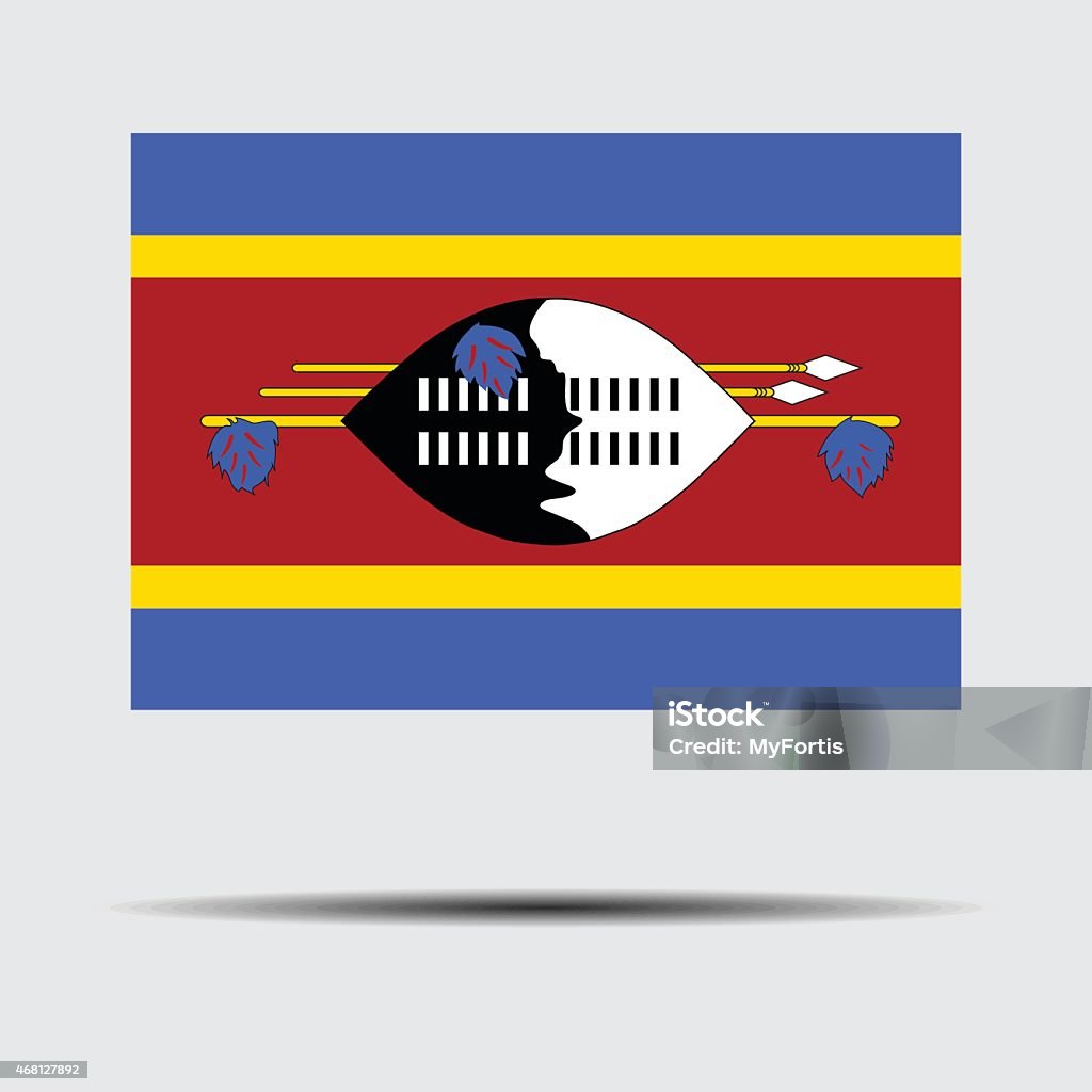 National flag of Swaziland Vector Illustration : National flag of Swaziland 2015 stock vector