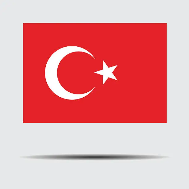 Vector illustration of National flag of Turkey