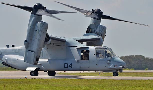 v - 22 tiltrotor osprey - helicopter boeing marines military photos et images de collection