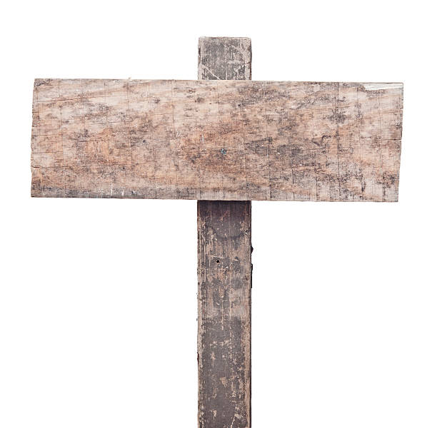 istock Wooden sign isolated on white 468131383